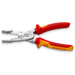 Knipex 13 76 200 ME pinza spellacavi Rosso, Acciaio inox, Giallo