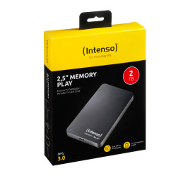 Intenso Festplatte 2TB USB 3.0 6.35cm 2.5'' schwarz - Festplatte - 2,5\" disco rigido esterno 5400 Giri min 2.5" Micro-USB B
