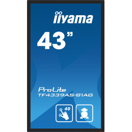 iiyama TF4339AS-B1AG visualizzatore di messaggi Pannello piatto per segnaletica digitale 108 cm (42.5") LED 500 cd m² 4K Ultra