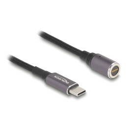 DeLOCK Cavo di ricarica per portatile da USB Type-C femmina a connettore magnetico a 8 pin 15 cm