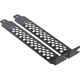 InLine Staffa per slot PCI perforata, nero, confezione da 2