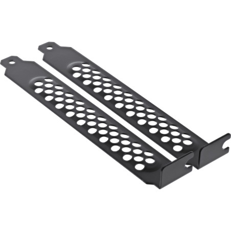InLine Staffa per slot PCI perforata, nero, confezione da 2