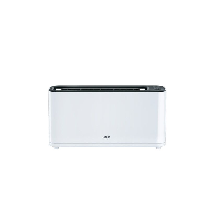 Braun HT3100WH tostapane 1 fetta e 1000 W Nero, Bianco Braun HT3100WH tostapane 1 fetta e 1000 W Nero, Bianco