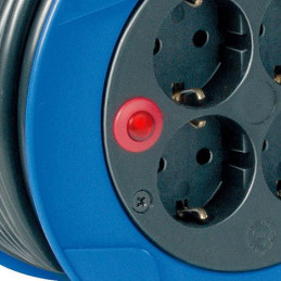 Brennenstuhl 1079180004 prolunghe e multiple 15 m 4 presa(e) AC Esterno Nero, Blu