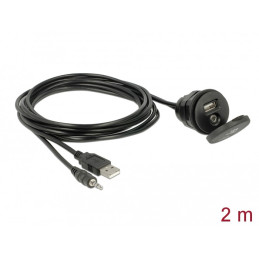DeLOCK 85719 cavo USB 2 m USB A Nero