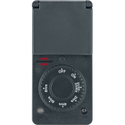 Brennenstuhl 1506120 timer elettrico Nero Timer quotidiano