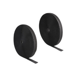 DeLOCK Nastro con chiusura a strappo pesante L 25 m x L 25 mm nero