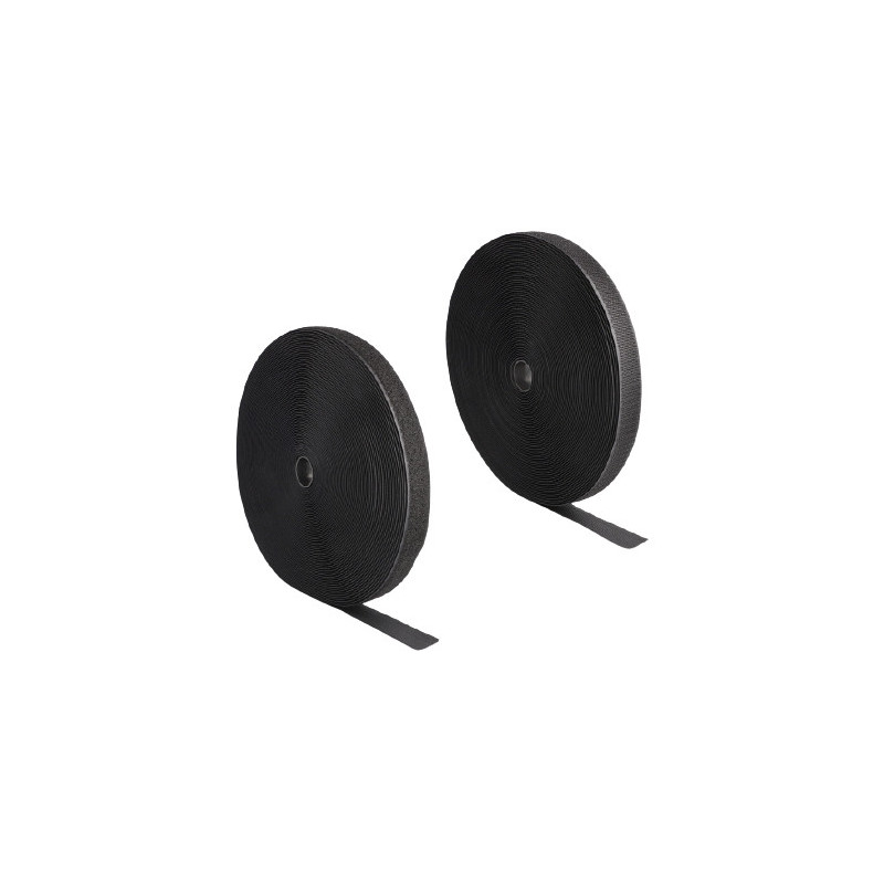 DeLOCK Nastro con chiusura a strappo pesante L 25 m x L 25 mm nero DeLOCK Nastro con chiusura a strappo pesante L 25 m x L 25 mm nero