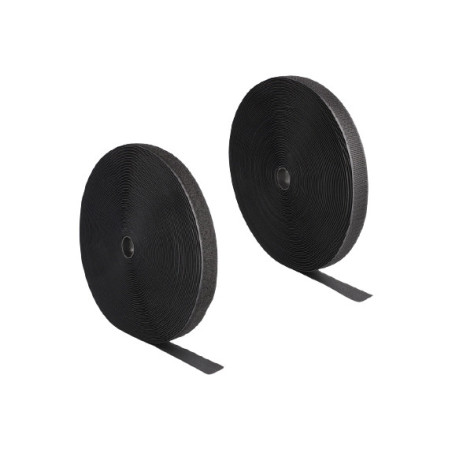 DeLOCK Nastro con chiusura a strappo pesante L 25 m x L 25 mm nero
