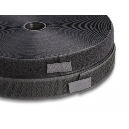 DeLOCK Nastro con chiusura a strappo pesante L 25 m x L 25 mm nero
