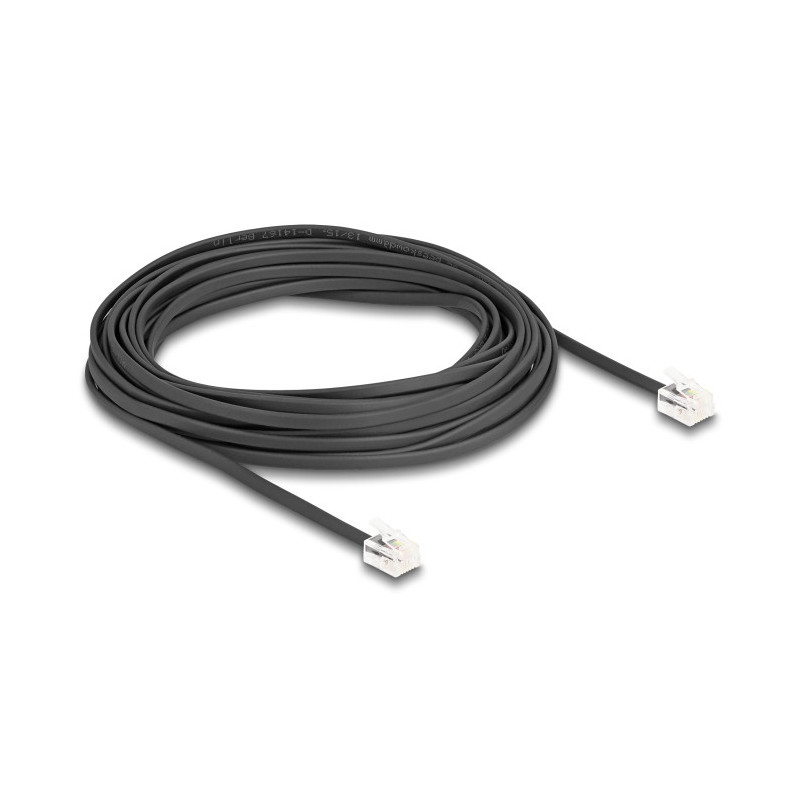 DeLOCK Cavo telefonico da RJ11 maschio a RJ11 maschio nero 10 m DeLOCK Cavo telefonico da RJ11 maschio a RJ11 maschio nero 10 m