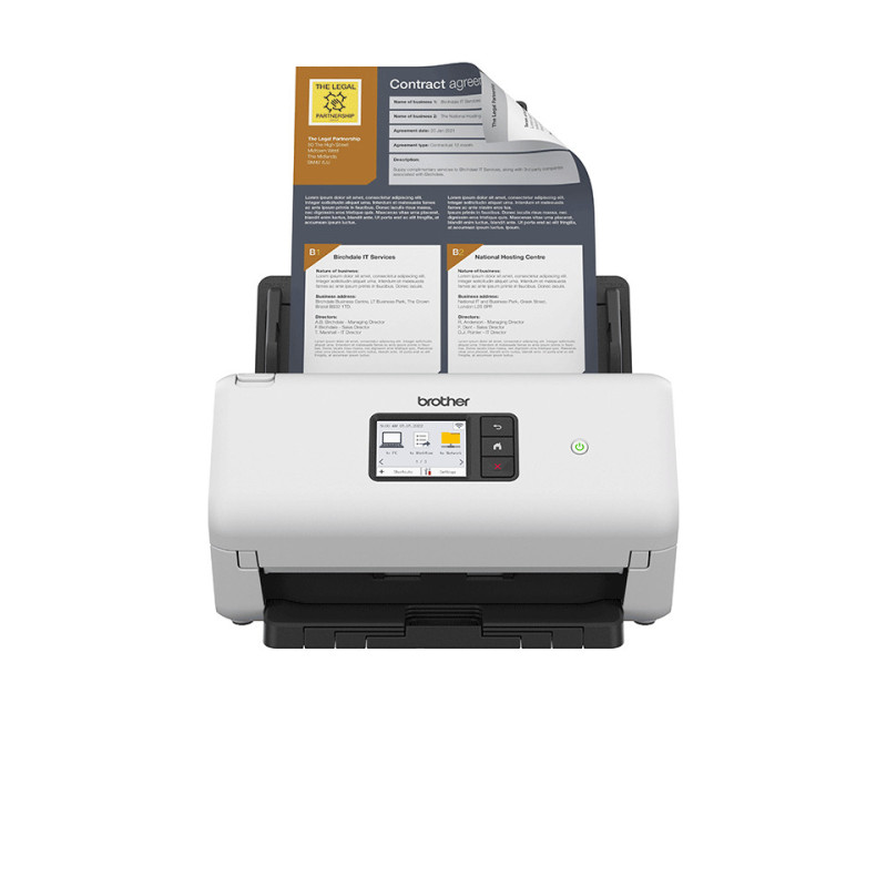 Brother ADS-4500W scanner Scanner ADF 600 x 600 DPI A4 Nero, Bianco Brother ADS-4500W scanner Scanner ADF 600 x 600 DPI A4 Nero, Bianco