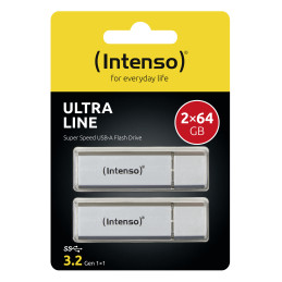 Intenso Ultra Line 2 x 64GB unità flash USB USB tipo A 3.2 Gen 1 (3.1 Gen 1) Argento