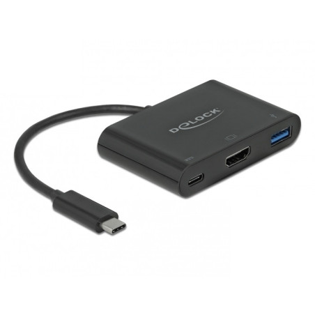 DeLOCK 64091 replicatore di porte e docking station per laptop USB 3.2 Gen 1 (3.1 Gen 1) Type-C Nero
