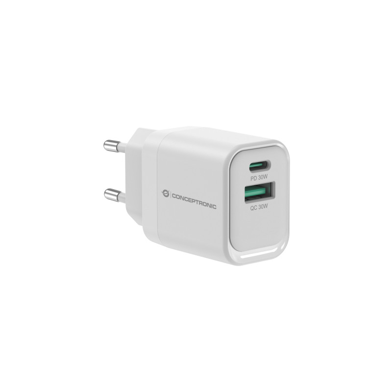 Conceptronic ALTHEA19W33 Caricabatterie per dispositivi mobili Universale Bianco AC Ricarica rapida Interno Conceptronic ALTHEA19W33 Caricabatterie per dispositivi mobili Universale Bianco AC Ricarica rapida Interno