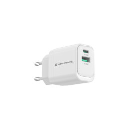 Conceptronic ALTHEA19W33 Caricabatterie per dispositivi mobili Universale Bianco AC Ricarica rapida Interno