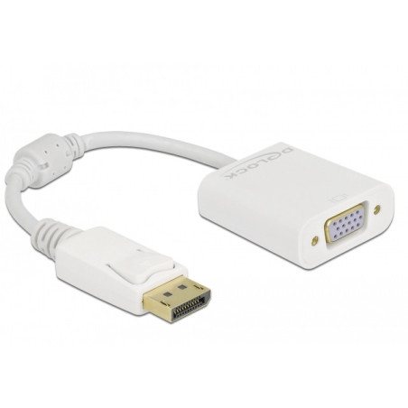 DeLOCK Adattatore DisplayPort 1.2 maschio a VGA femmina bianco