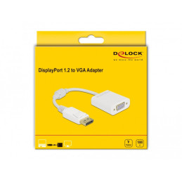 DeLOCK Adattatore DisplayPort 1.2 maschio a VGA femmina bianco