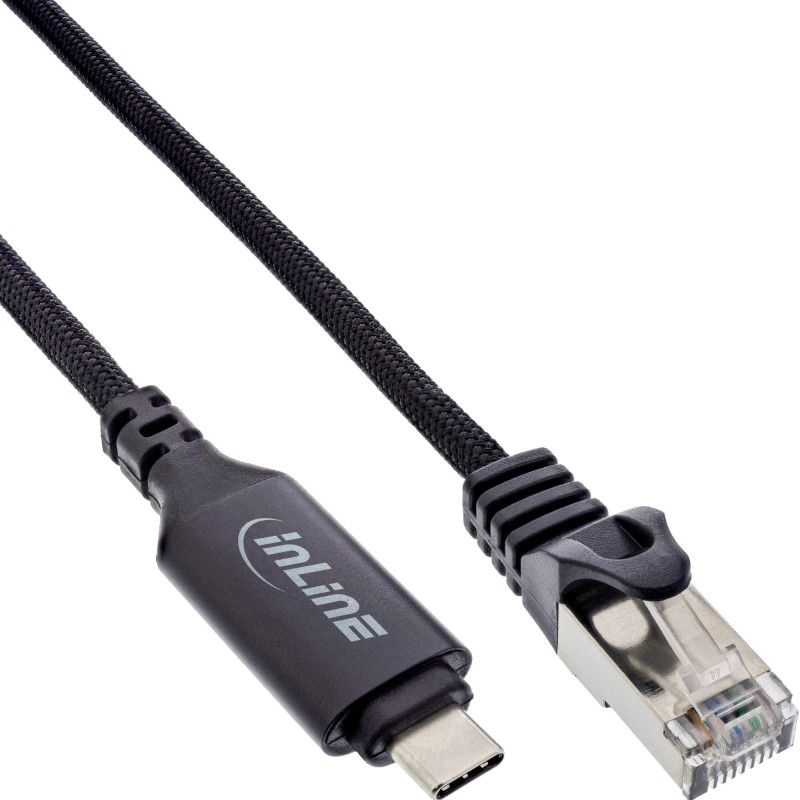 InLine Cavo adattatore di rete USB 3.2, Gigabit, da USB-C a spina RJ45, 5m InLine Cavo adattatore di rete USB 3.2, Gigabit, da USB-C a spina RJ45, 5m