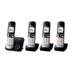 Panasonic KX-TG6824GB telefono Telefono DECT Identificatore di chiamata Nero, Argento