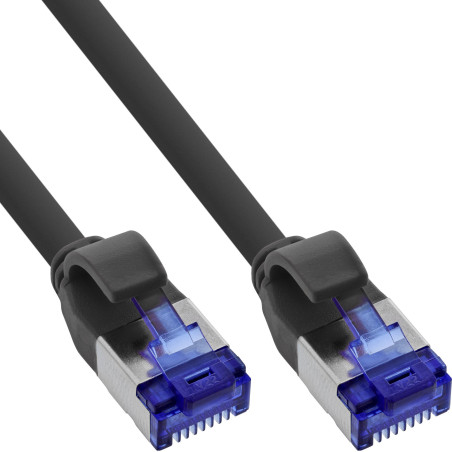 InLine Patchcord Slim, Cat.6A, S FTP, TPE (LSZH), PoE, nero, 5m