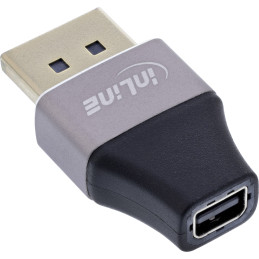 InLine 17291B adattatore per inversione del genere dei cavi DisplayPort Mini DisplayPort Nero, Grigio