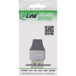 InLine 17291B adattatore per inversione del genere dei cavi DisplayPort Mini DisplayPort Nero, Grigio