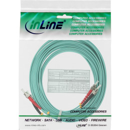 InLine Cavo Duplex, ST ST 50 125µm, Fibra Ottica OM3, 15m