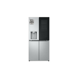 LG InstaView GMG861MBAE frigorifero side-by-side Libera installazione 508 L E Nero, Acciaio inox