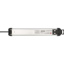 Brennenstuhl 1391030611 prolunghe e multiple 3 m 6 presa(e) AC Interno Nero, Argento