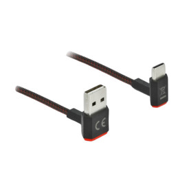 DeLOCK Cavo EASY-USB 2.0 Tipo-A maschio per USB Type-C maschio nero con angolazione alto   basso da 0,5 m