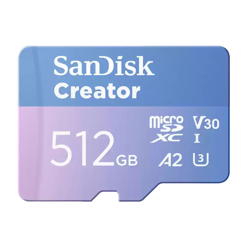 SanDisk Creator 512 GB MicroSDXC UHS-I Classe 10 SanDisk Creator 512 GB MicroSDXC UHS-I Classe 10