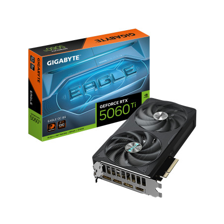 GIGABYTE GeForce RTX 5060 Ti EAGLE OC 8G Scheda Grafica – 8 GB GDDR7, 128 bit, PCI-E 5.0, 2617 MHz Frequenza del core, 3 x