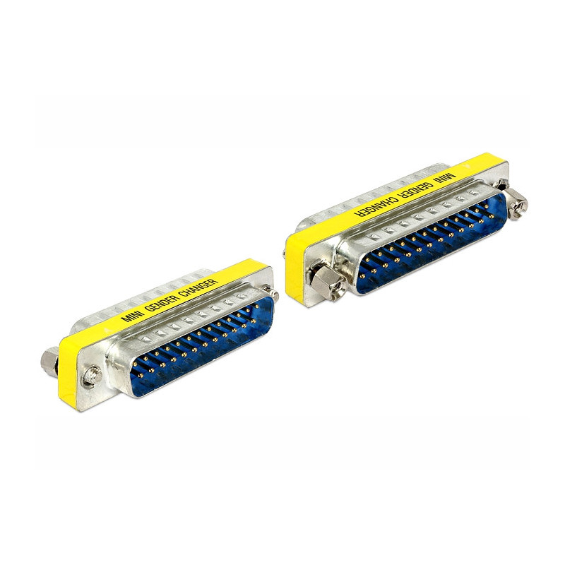 DeLOCK 65482 adattatore per inversione del genere dei cavi Sub-D 25 Blu, Argento, Giallo DeLOCK 65482 adattatore per inversione del genere dei cavi Sub-D 25 Blu, Argento, Giallo
