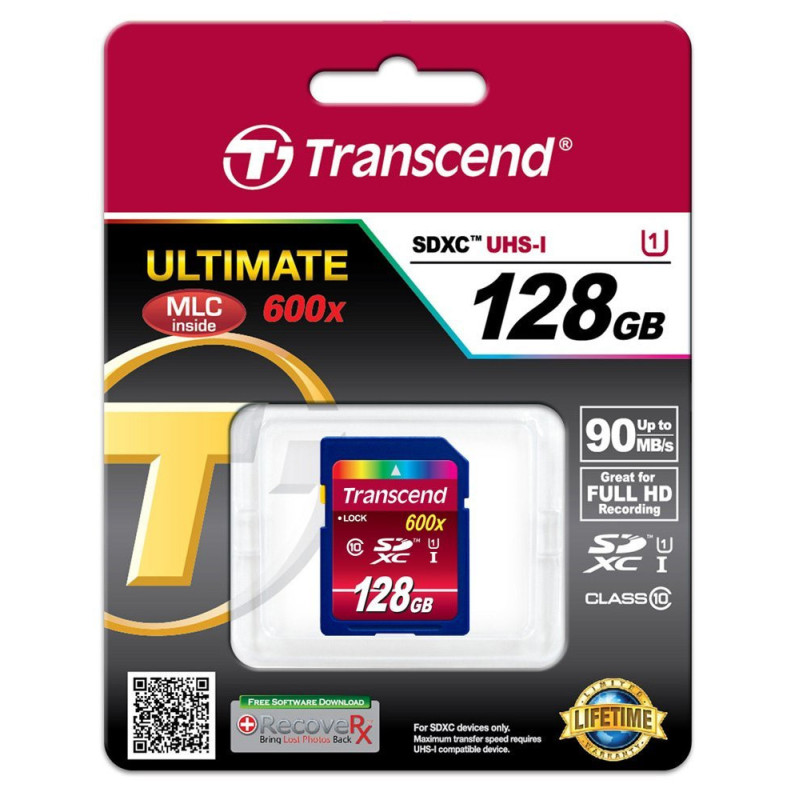 Transcend TS128GSDXC10U1 memoria flash 128 GB SDXC MLC Classe 10 Transcend TS128GSDXC10U1 memoria flash 128 GB SDXC MLC Classe 10