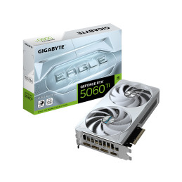 GIGABYTE GeForce RTX 5060 Ti EAGLE OC ICE 8G Scheda Grafica – 8 GB GDDR7, 128 bit, PCI-E 5.0, 2617 MHz Frequenza del core, 3 x