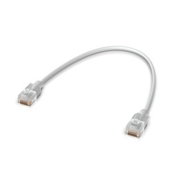 Ubiquiti UACC-Cable-Patch-EL-0.3M-W cavo di rete Translucent, Bianco 0,3 m Cat6