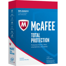 McAfee Total Protection 2018 1D 1Y Sicurezza antivirus Tedesca 1 licenza e 1 anno i