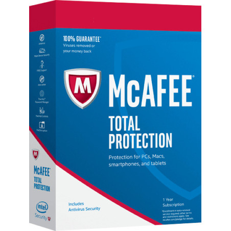 McAfee Total Protection 2018 1D 1Y Sicurezza antivirus Tedesca 1 licenza e 1 anno i