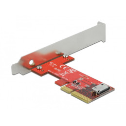 DeLOCK Scheda PCI Express x4 a 1 x OCuLink SFF-8612 interno - Fattore di forma a basso profilo