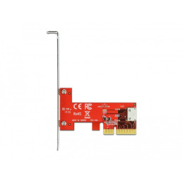 DeLOCK Scheda PCI Express x4 a 1 x OCuLink SFF-8612 interno - Fattore di forma a basso profilo