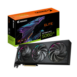 GIGABYTE AORUS GeForce RTX 5060 Ti ELITE 16G Grafikkarte – 16 GB GDDR7, 128 Bit, PCI-E 5.0, 2722 MHz Kernfrequenz, 3 x
