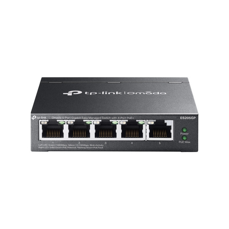 TP-Link Omada ES205G Gestito Gigabit Ethernet (10 100 1000) Supporto Power over Ethernet (PoE) Nero TP-Link Omada ES205G Gestito Gigabit Ethernet (10 100 1000) Supporto Power over Ethernet (PoE) Nero