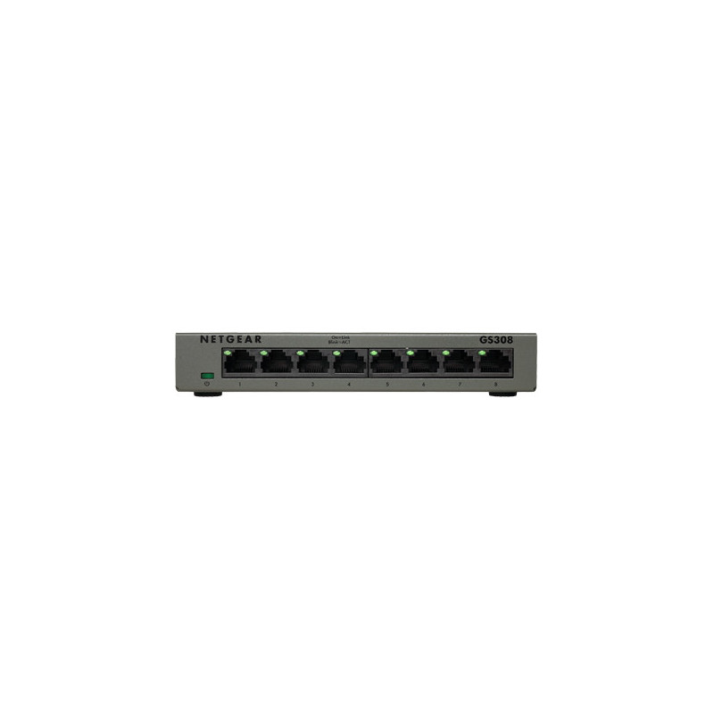 NETGEAR GS308 Unmanaged Gigabit Ethernet (10 100 1000) Grau NETGEAR GS308 Unmanaged Gigabit Ethernet (10 100 1000) Grau
