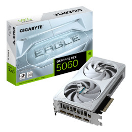 GIGABYTE GeForce RTX 5060 EAGLE OC ICE 8G Carte Graphique - 8GB GDDR7, 128bit, PCI-E 5.0, 2550 MHz Fréquence du cœur, 3 x