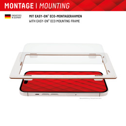 Displex Panzerglas (10H, 2D) für Xiaomi Redmi Note 12 Pro(+) 5G, Eco-Montagerahmen, kratzer-resistent
