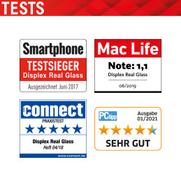 Displex Panzerglas (10H) für Apple iPhone 14 Pro, Eco-Montagerahmen, Tempered Glas, kratzer-resistente Schutzfolie,