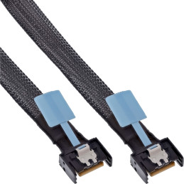 InLine 27662A cavo Serial Attached SCSI (SAS) 0,5 m 24 Gbit s Nero, Blu, Grigio