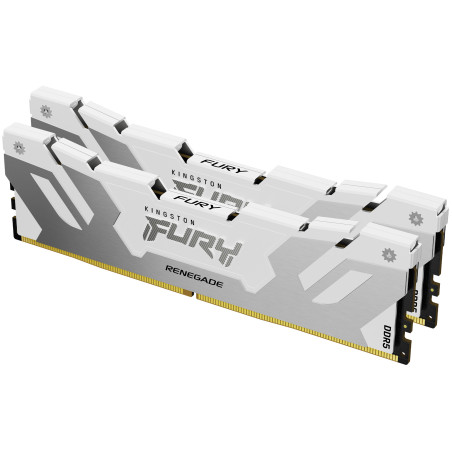 Kingston Technology FURY 32 GB 7200 MT s DDR5 CL38 DIMM (Kits de 2) Renegade White XMP