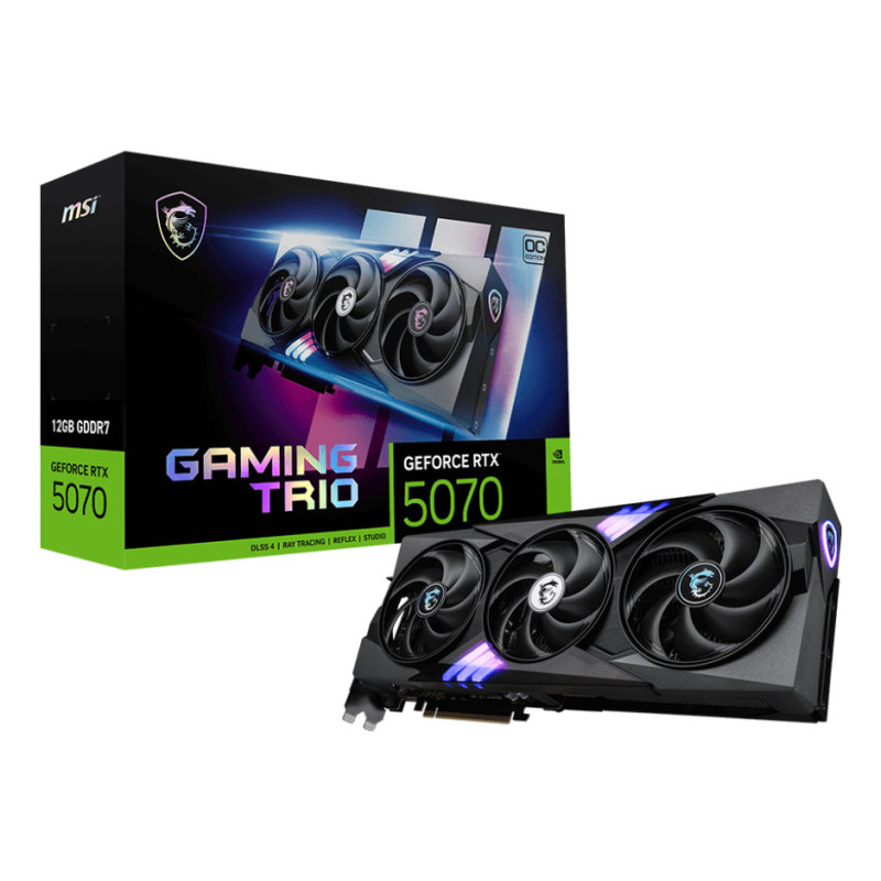 MSI GAMING GeForce RTX 5070 12G TRIO OC NVIDIA 12 GB GDDR7 MSI GAMING GeForce RTX 5070 12G TRIO OC NVIDIA 12 GB GDDR7